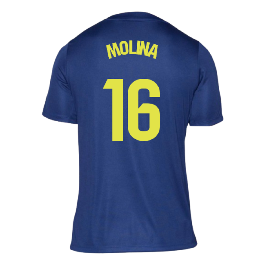 2025-2026 Atletico Madrid Pre-Match Shirt (Blue-Yellow) (Molina 16)
