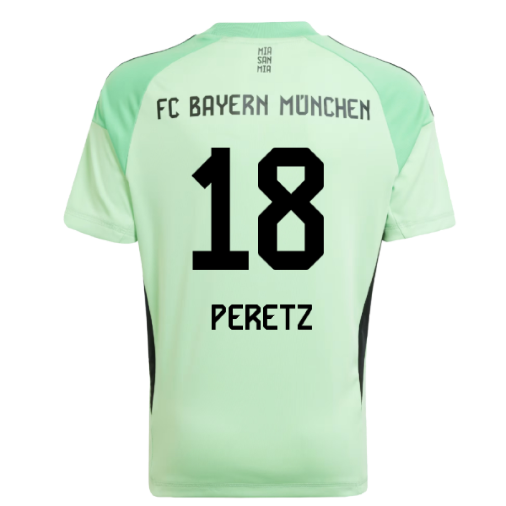 2025-2026 Bayern Munich Home Goalkeeper Shirt (Glory Mint) - Kids (Peretz 18)