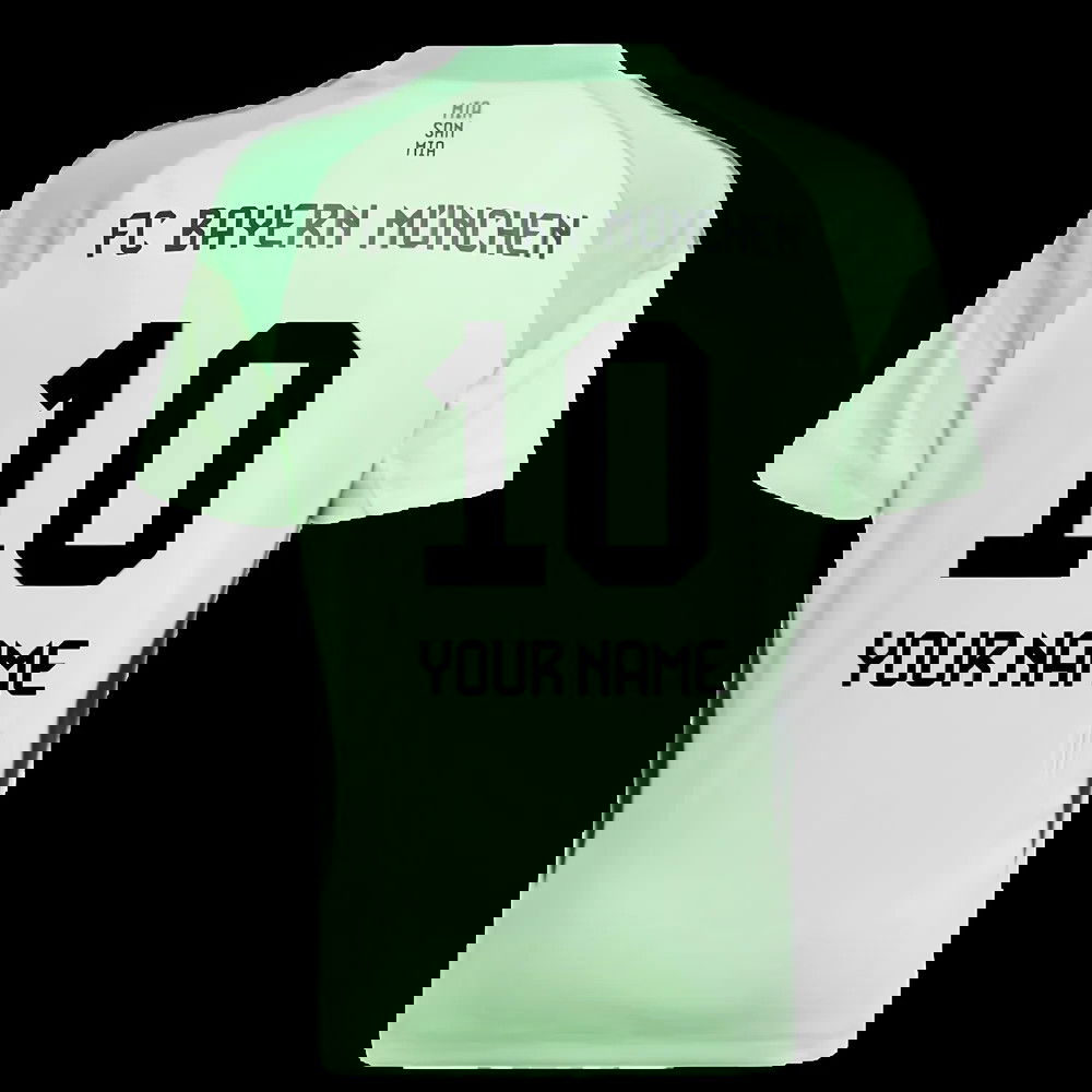 2025-2026 Bayern Munich Home Goalkeeper Shirt (Glory Mint) - Kids (Your Name)