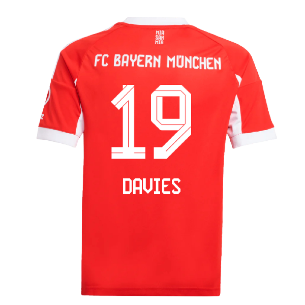 2025-2026 Bayern Munich Home Shirt (Kids) (Davies 19)