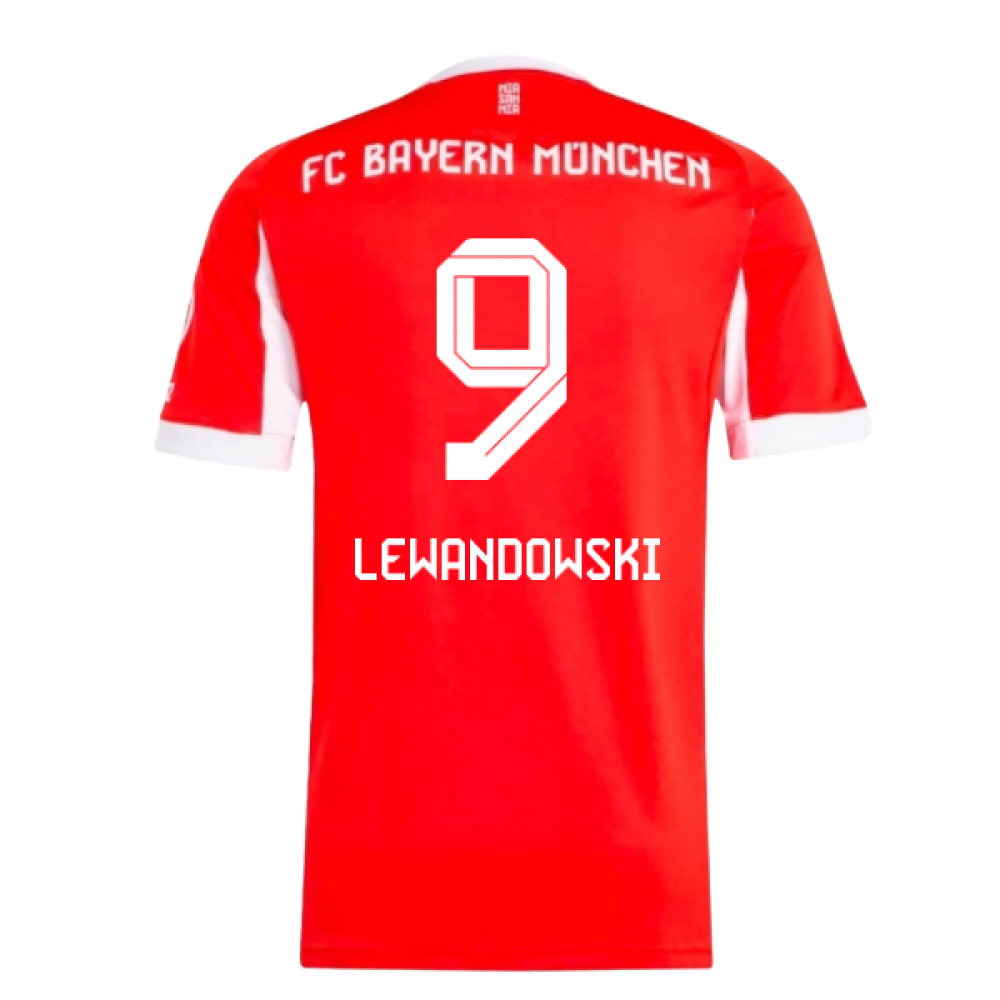 2025-2026 Bayern Munich Home Shirt (Lewandowski 9)