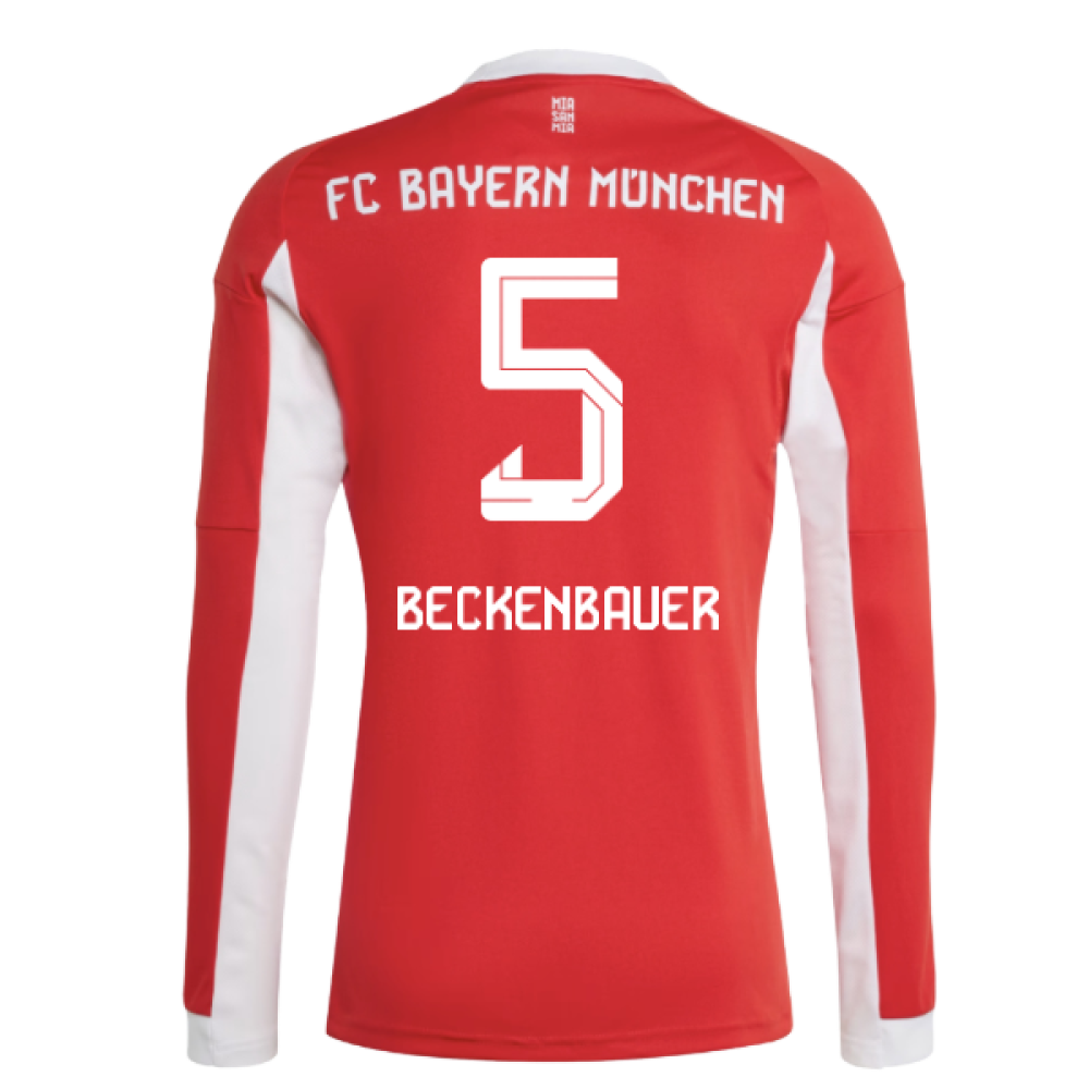 2025-2026 Bayern Munich Long Sleeve Home Shirt (Beckenbauer 5)