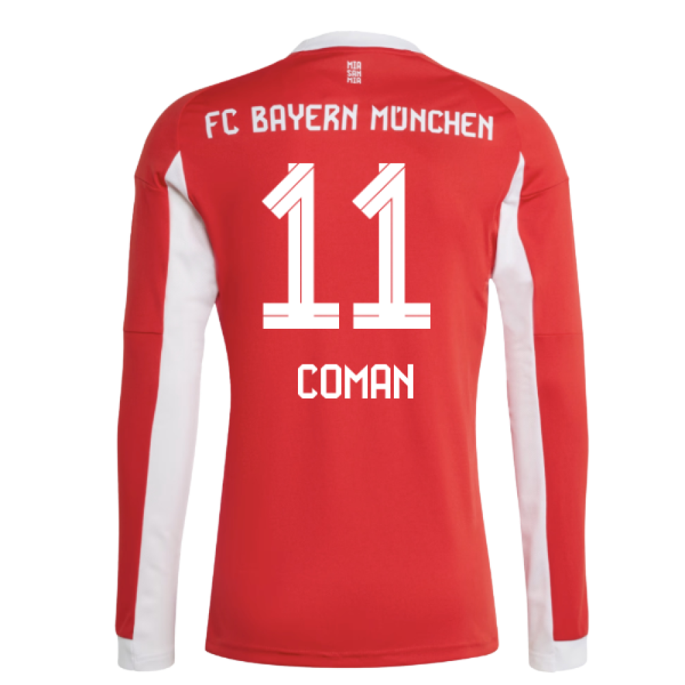 2025-2026 Bayern Munich Long Sleeve Home Shirt (Coman 11)