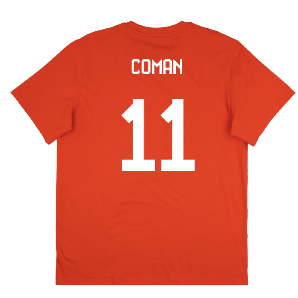 2025-2026 Bayern Munich Seasonal Graphic Tee (Red) (Coman 11)