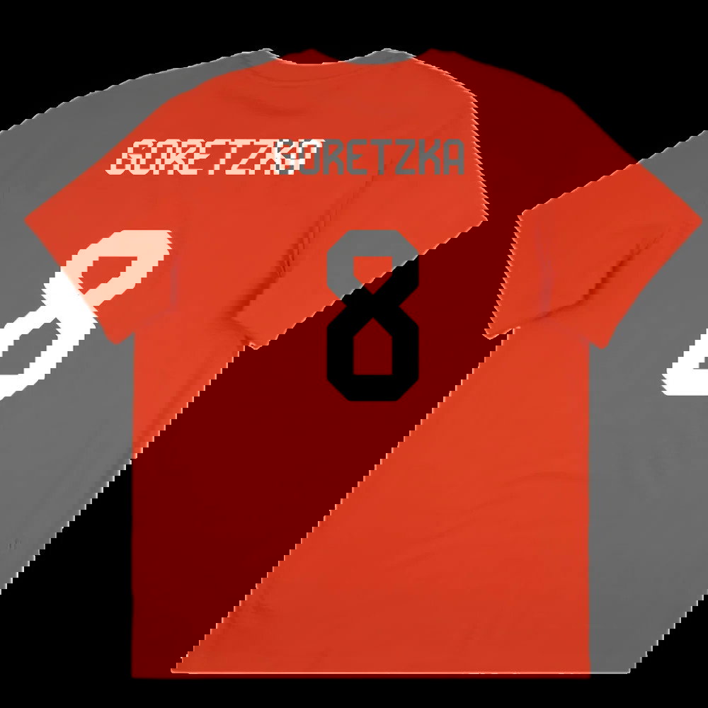 2025-2026 Bayern Munich Seasonal Graphic Tee (Red) (Goretzka 8)