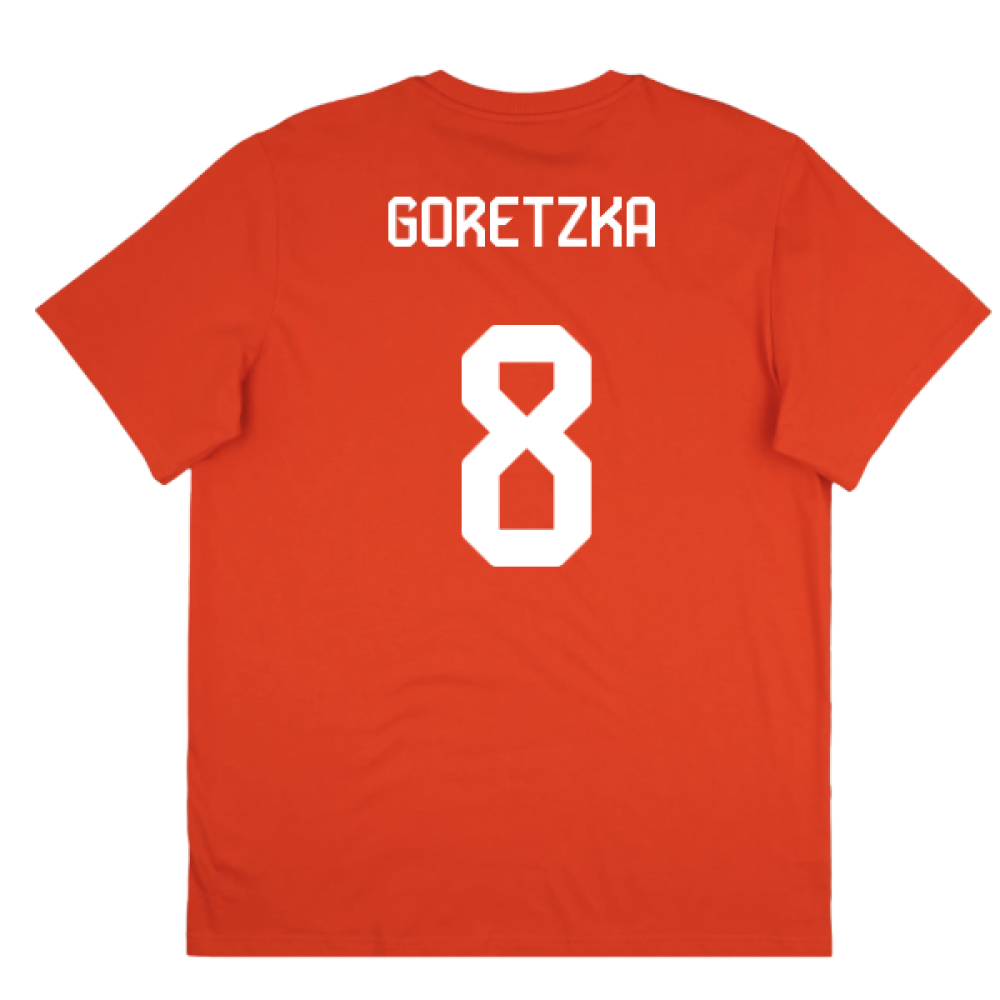 2025-2026 Bayern Munich Seasonal Graphic Tee (Red) (Goretzka 8)