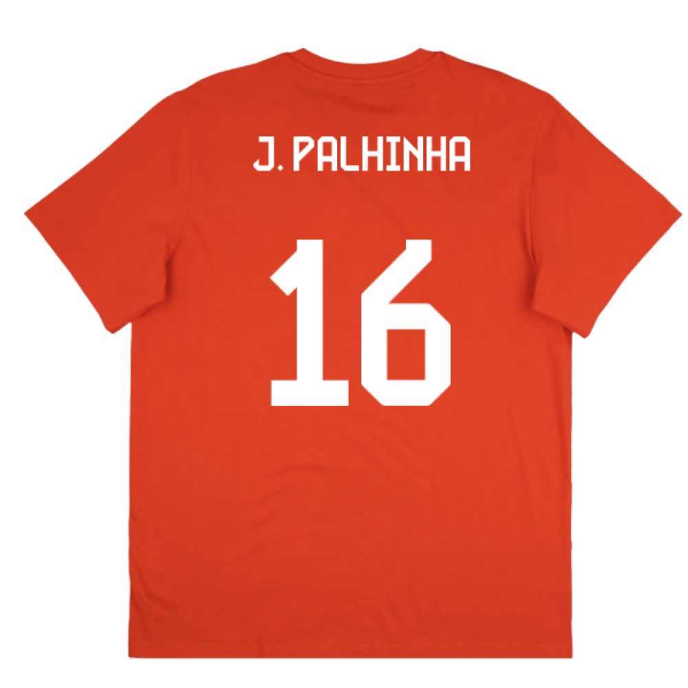 2025-2026 Bayern Munich Seasonal Graphic Tee (Red) (J. Palhinha 16)