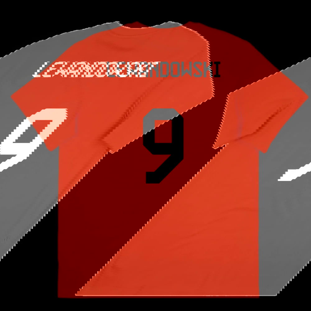 2025-2026 Bayern Munich Seasonal Graphic Tee (Red) (Lewandowski 9)