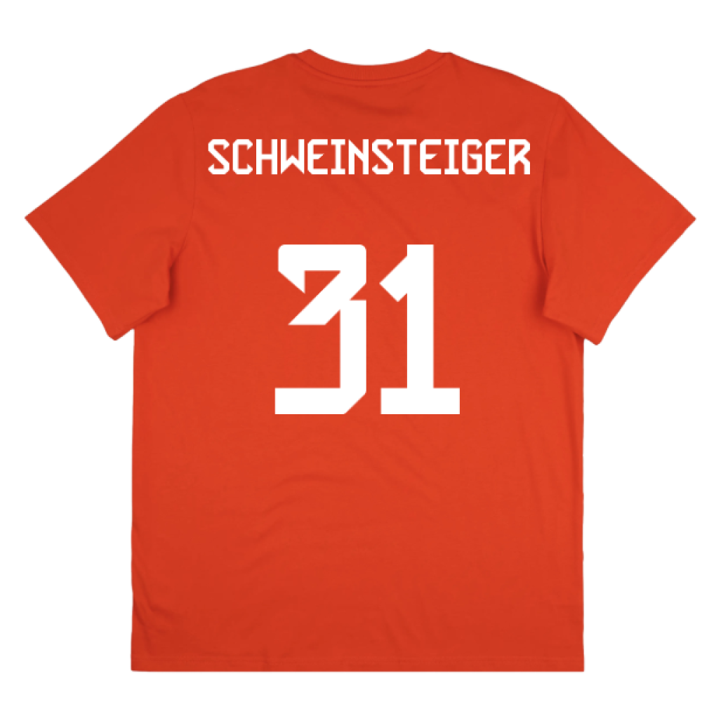 2025-2026 Bayern Munich Seasonal Graphic Tee (Red) (Schweinsteiger 31)