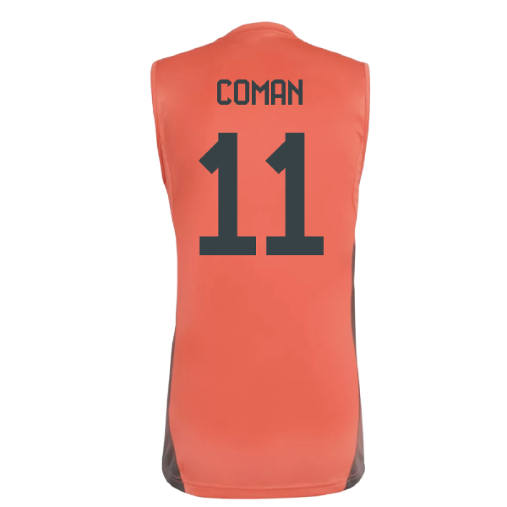 2025-2026 Bayern Munich Sleeveless Jersey (Easy Coral) (Coman 11)