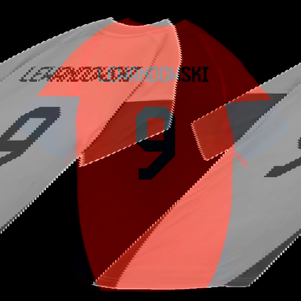 2025-2026 Bayern Munich Training Shirt (Easy Coral) - Kids (Lewandowski 9)