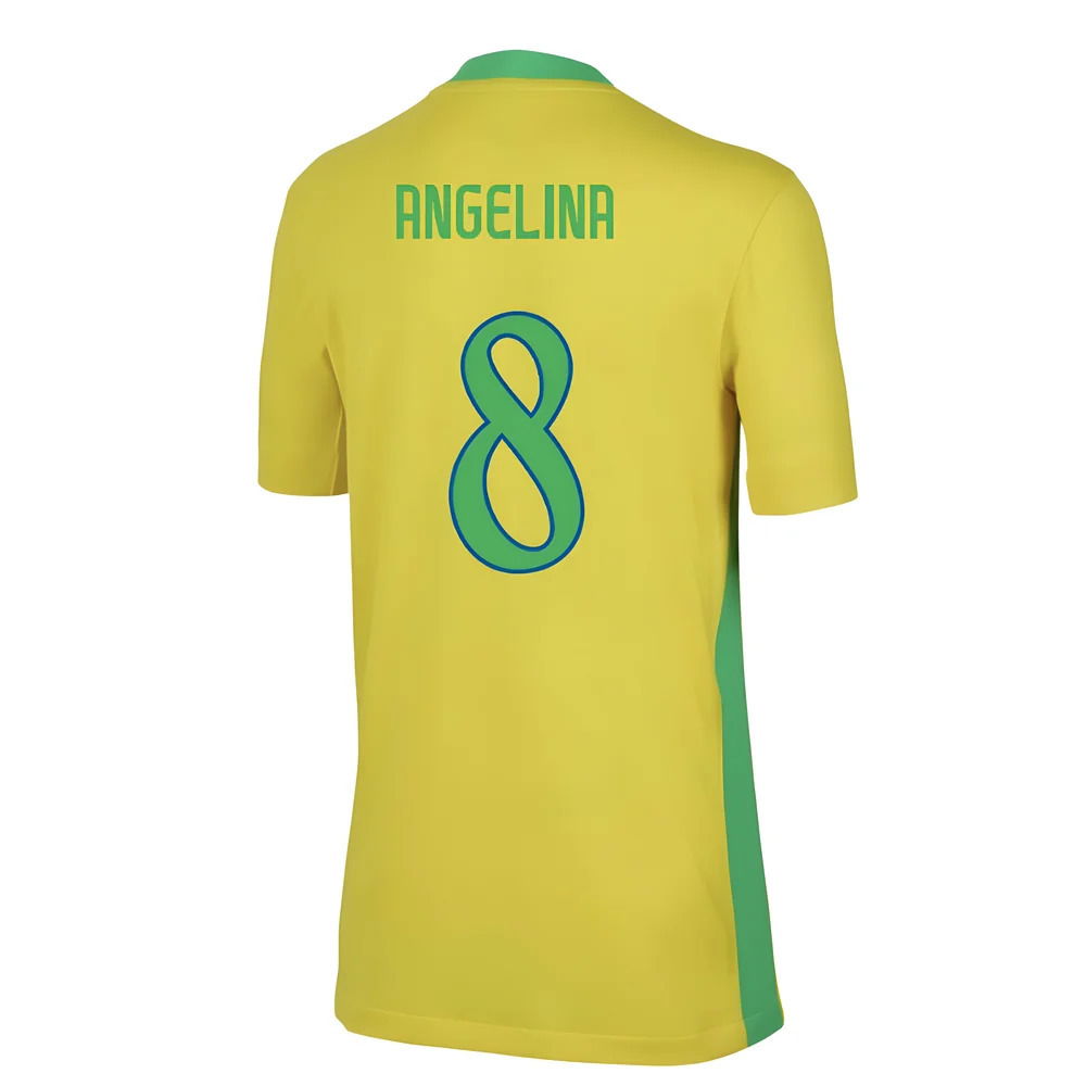 2025-2026 Brazil Womens Team Home Shirt (Kids) (Angelina 8)