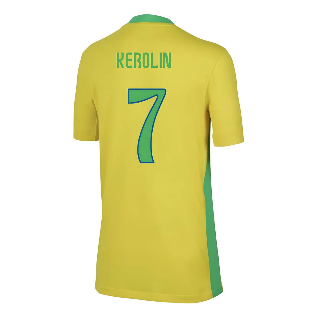 2025-2026 Brazil Womens Team Home Shirt (Kids) (Kerolin 7)
