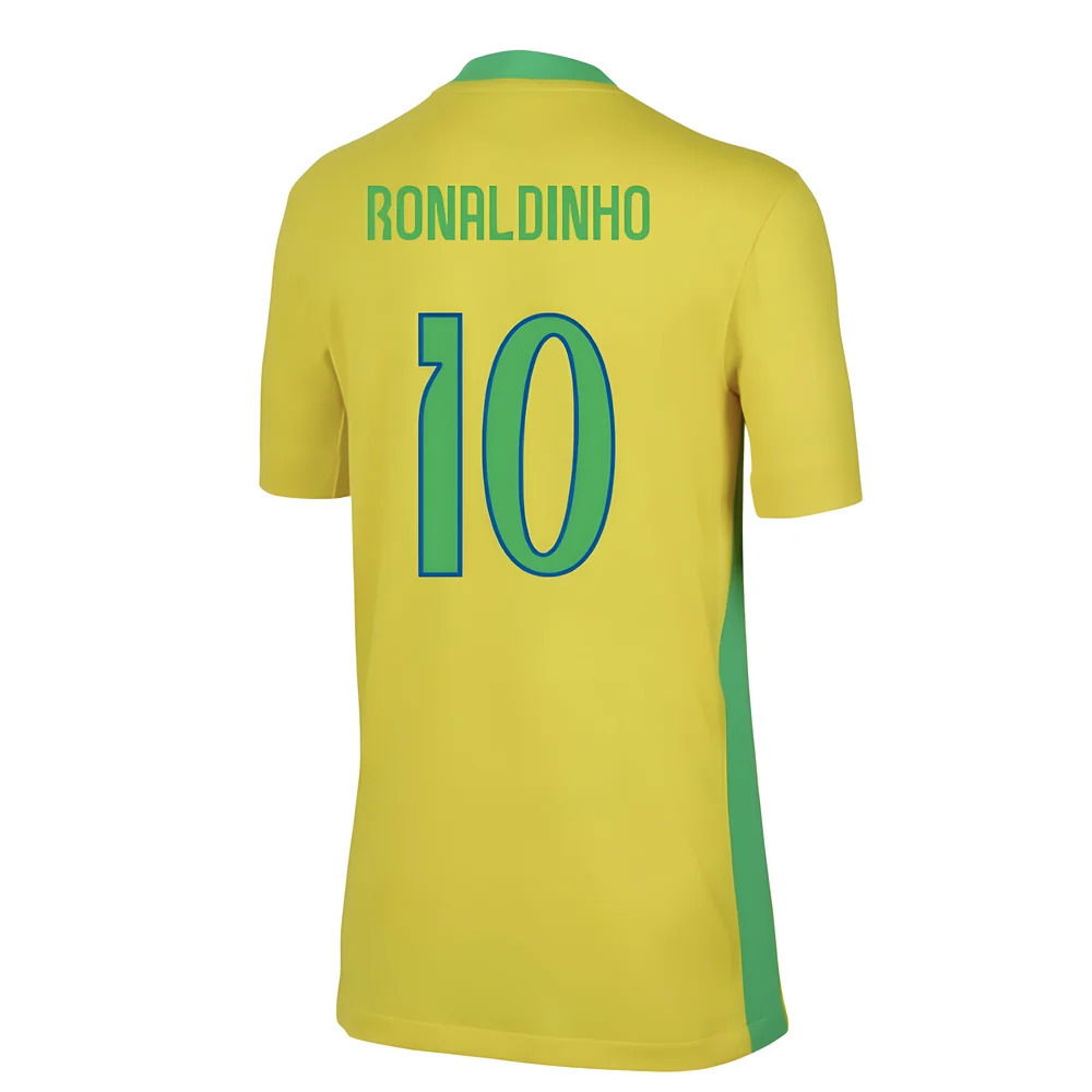 2025-2026 Brazil Womens Team Home Shirt (Kids) (Ronaldinho 10)