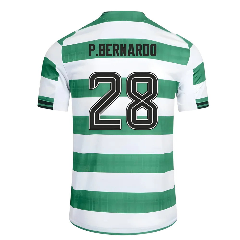 2025-2026 Celtic Home Shirt (No Sponsor) (P.Bernardo 28)