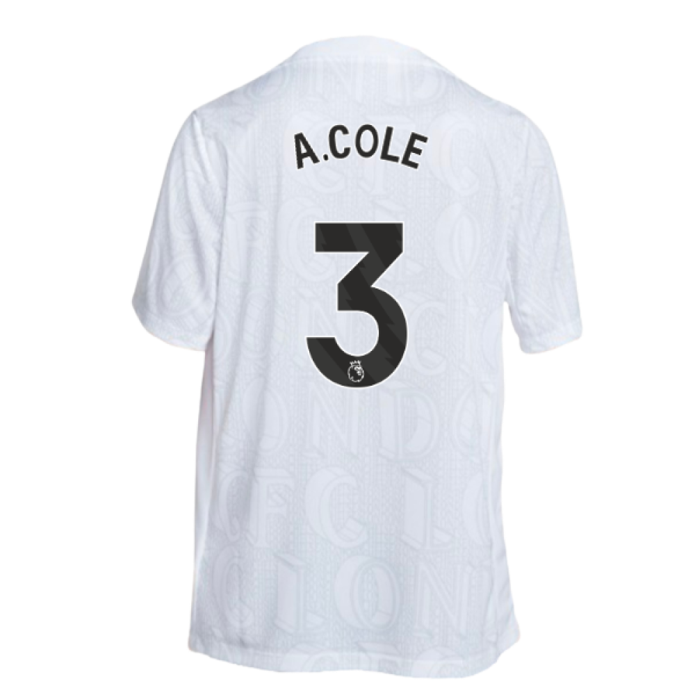 2025-2026 Chelsea Academy Pro Pre-Match Football Top (White) (A.Cole 3)