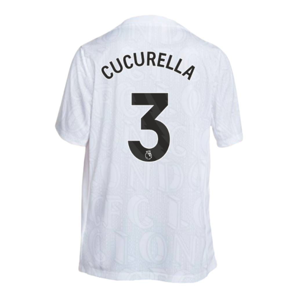 2025-2026 Chelsea Academy Pro Pre-Match Football Top (White) (Cucurella 3)