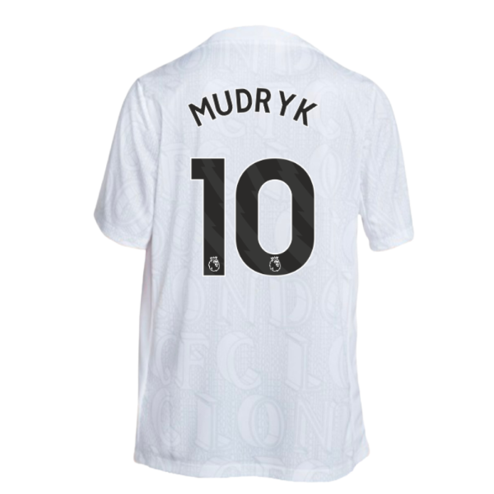 2025-2026 Chelsea Academy Pro Pre-Match Football Top (White) (Mudryk 10)