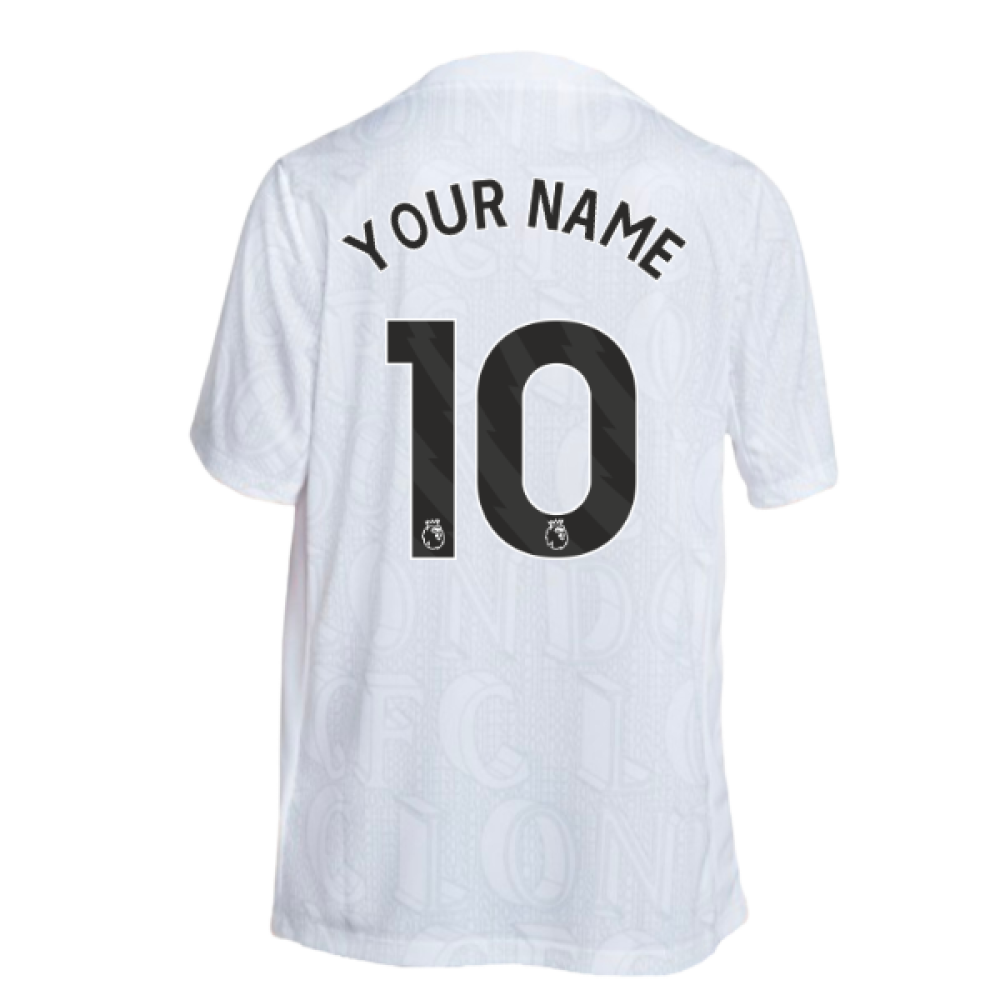 2025-2026 Chelsea Academy Pro Pre-Match Football Top (White) (Your Name)