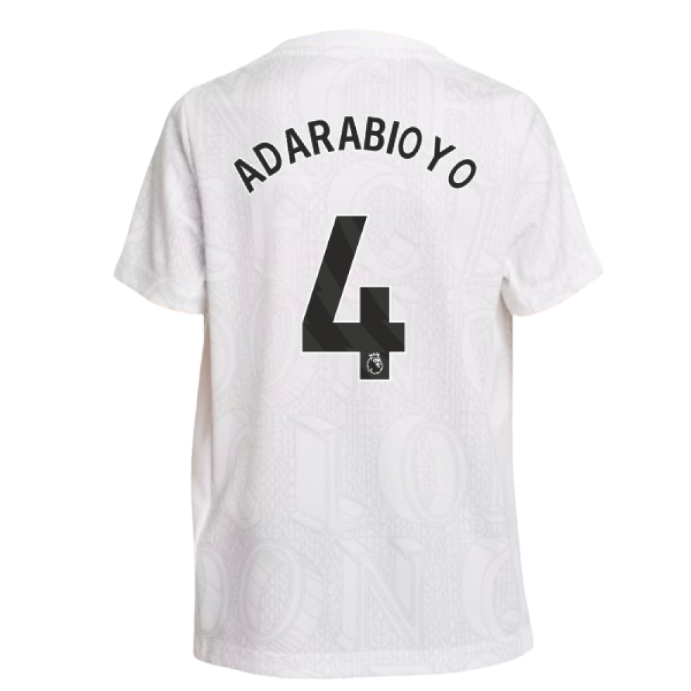 2025-2026 Chelsea Pre-Match Shirt (White) - Kids (Adarabioyo 4)