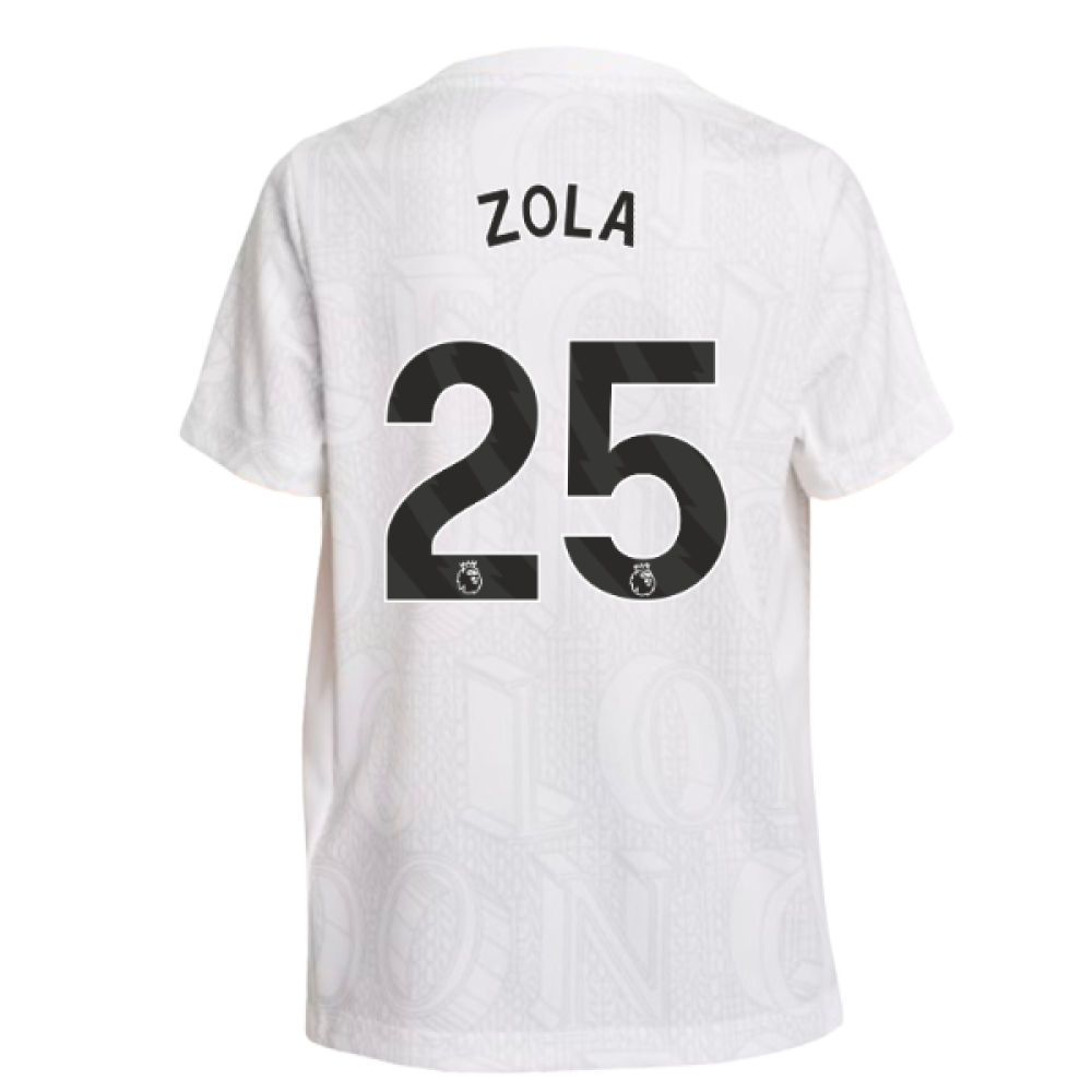 2025-2026 Chelsea Pre-Match Shirt (White) - Kids (Zola 25)