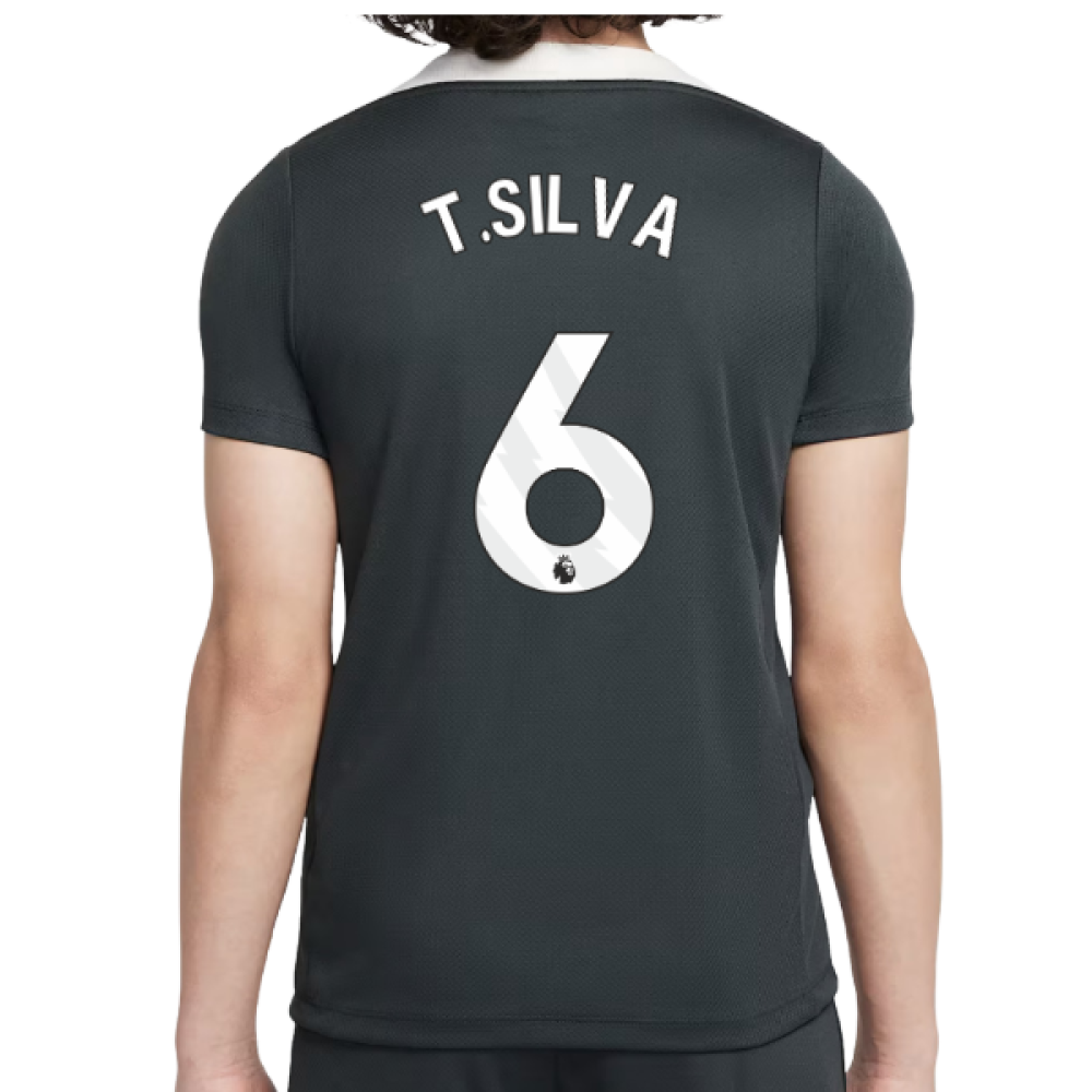 2025-2026 Chelsea Strike Training Shirt (Green) - Kids (T.Silva 6)