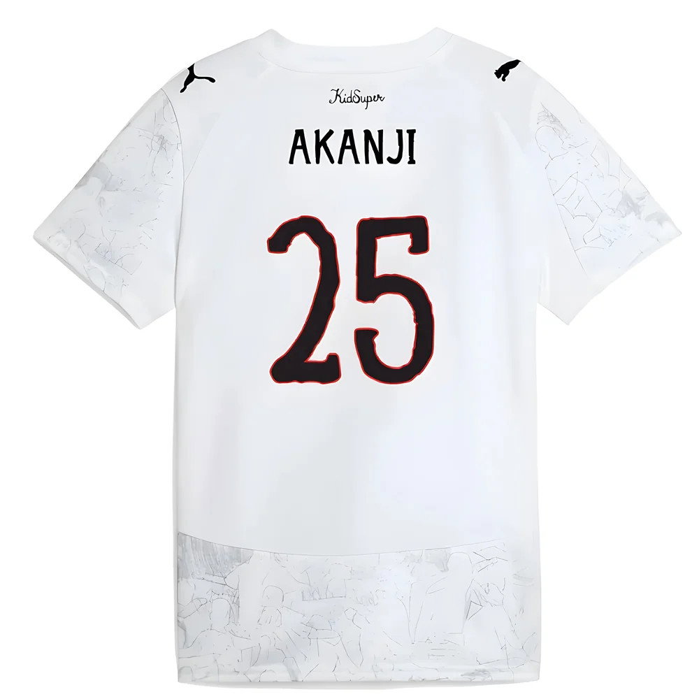 2025-2026 KIDSUPER x Manchester City CWC Away Shirt (White) - Kids (Akanji 25)
