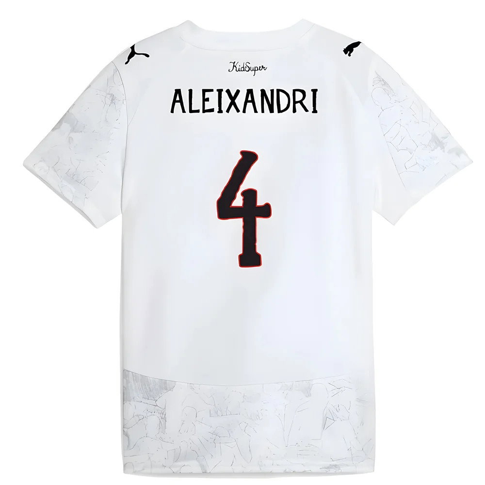 2025-2026 KIDSUPER x Manchester City CWC Away Shirt (White) - Kids (Aleixandri 4)