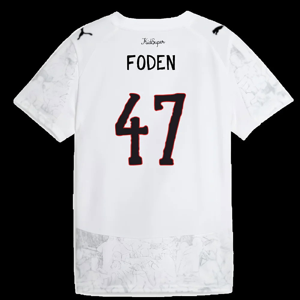 2025-2026 KIDSUPER x Manchester City CWC Away Shirt (White) - Kids (Foden 47)