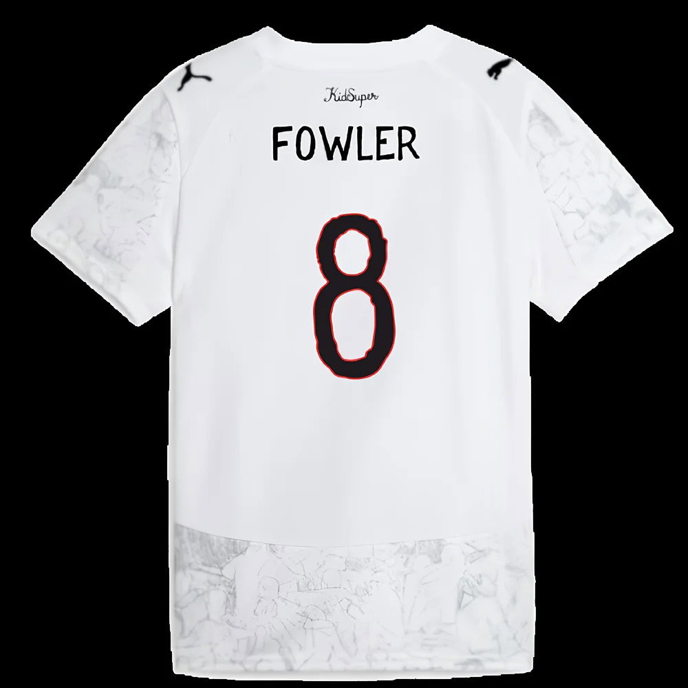 2025-2026 KIDSUPER x Manchester City CWC Away Shirt (White) - Kids (Fowler 8)