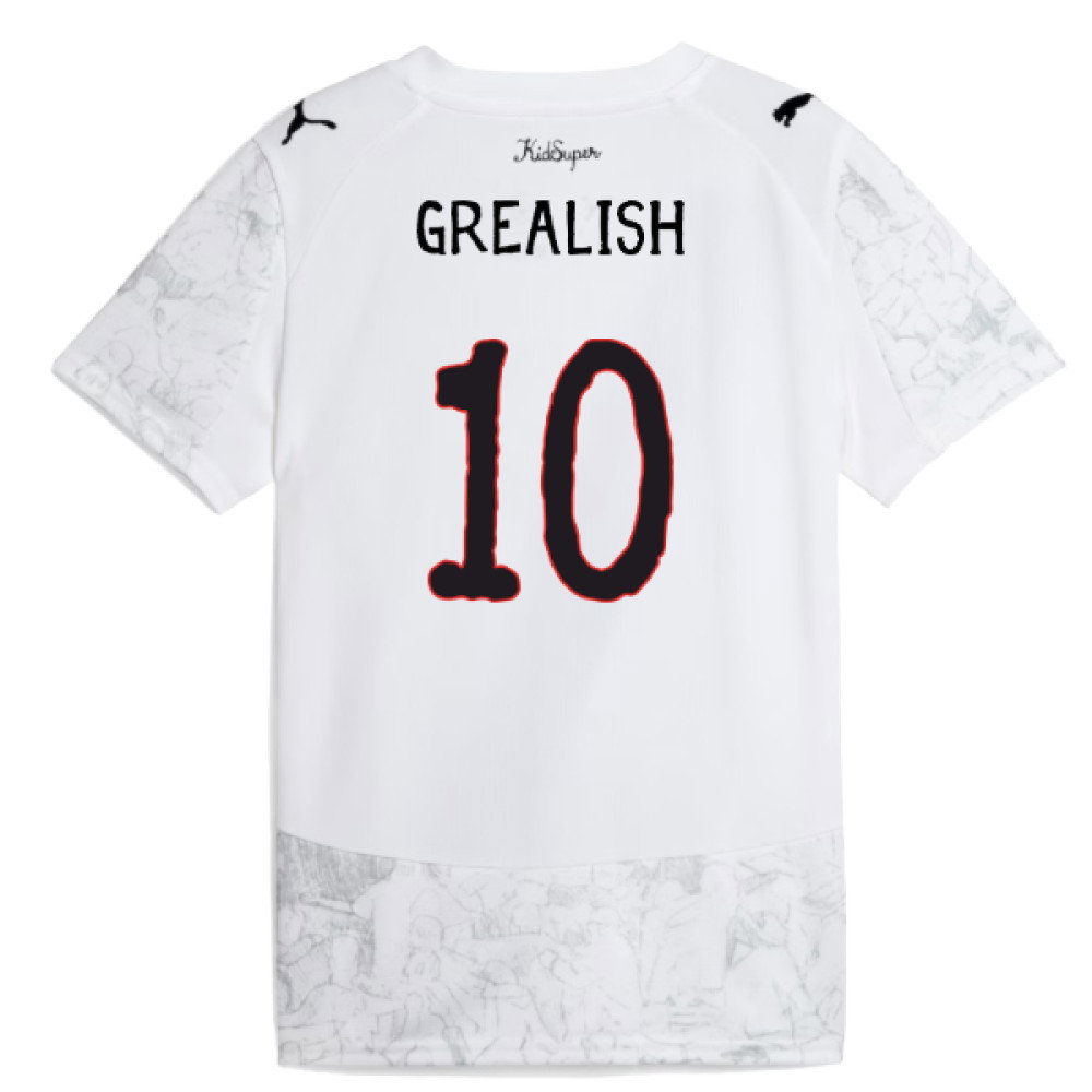 2025-2026 KIDSUPER x Manchester City CWC Away Shirt (White) - Kids (Grealish 10)
