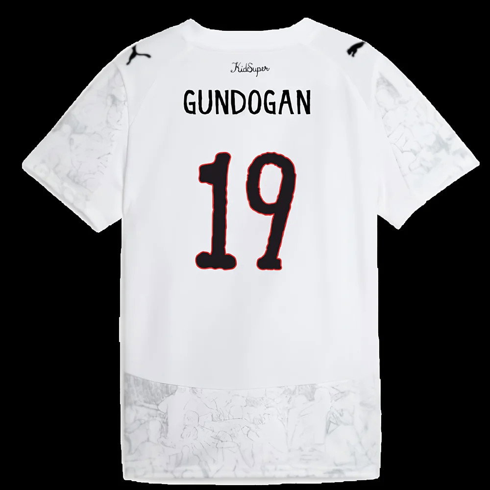 2025-2026 KIDSUPER x Manchester City CWC Away Shirt (White) - Kids (Gundogan 19)