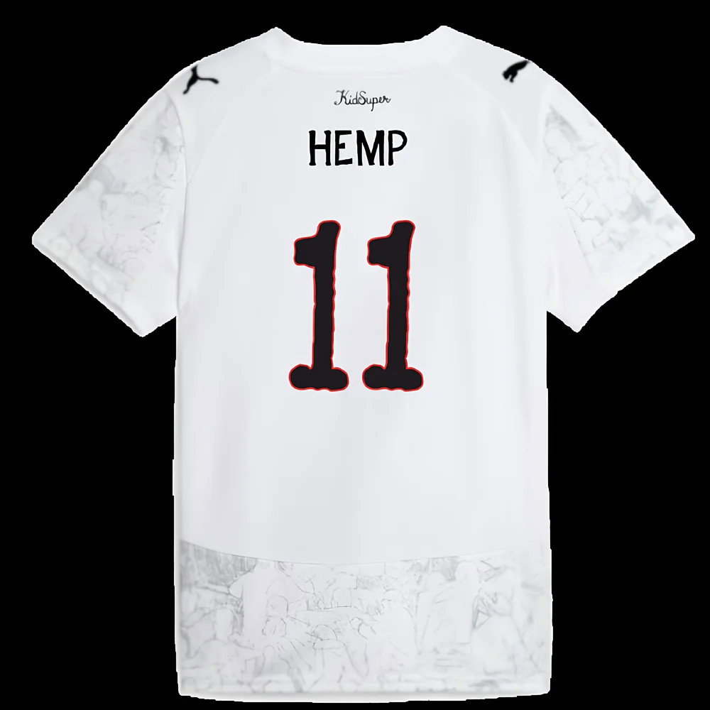 2025-2026 KIDSUPER x Manchester City CWC Away Shirt (White) - Kids (Hemp 11)