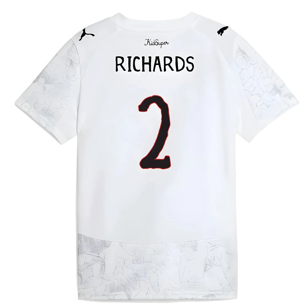 2025-2026 KIDSUPER x Manchester City CWC Away Shirt (White) - Kids (Richards 2)