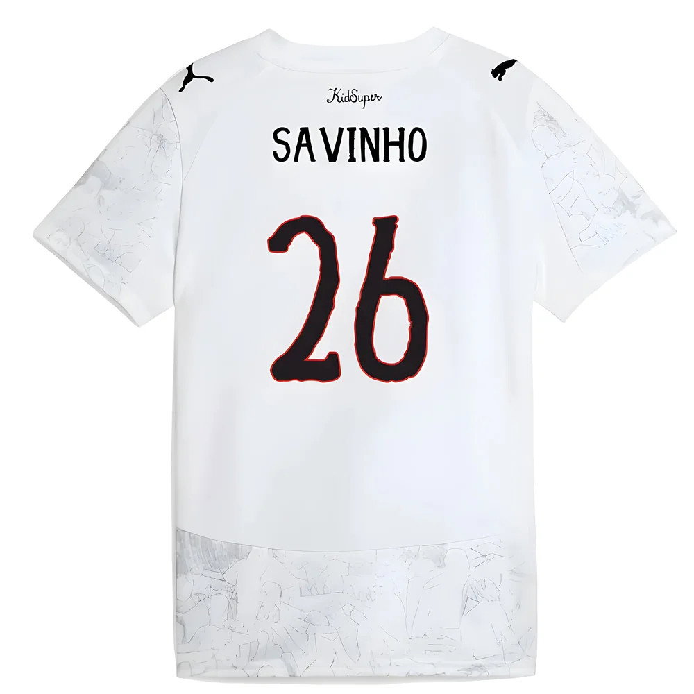 2025-2026 KIDSUPER x Manchester City CWC Away Shirt (White) - Kids (Savinho 26)