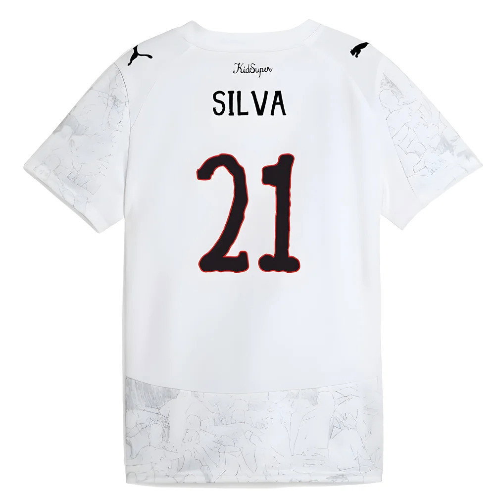 2025-2026 KIDSUPER x Manchester City CWC Away Shirt (White) - Kids (Silva 21)