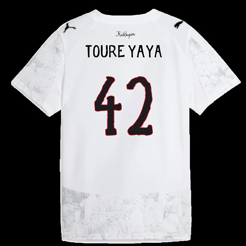 2025-2026 KIDSUPER x Manchester City CWC Away Shirt (White) - Kids (Toure Yaya 42)