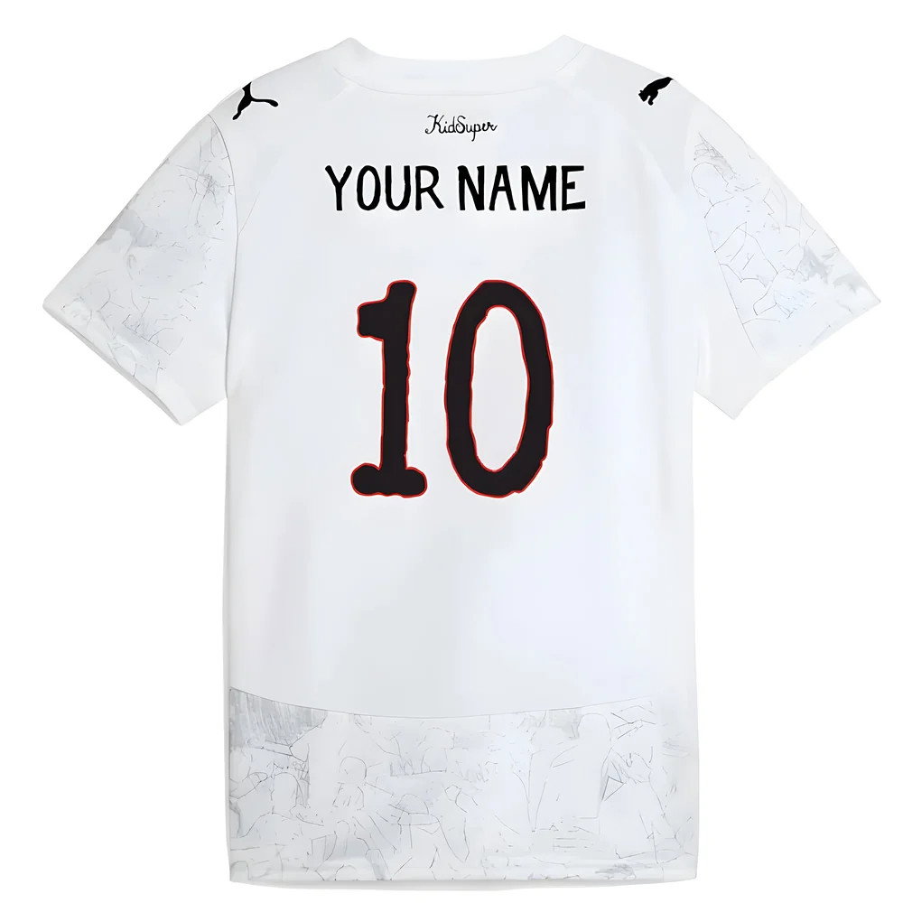 2025-2026 KIDSUPER x Manchester City CWC Away Shirt (White) - Kids (Your Name)