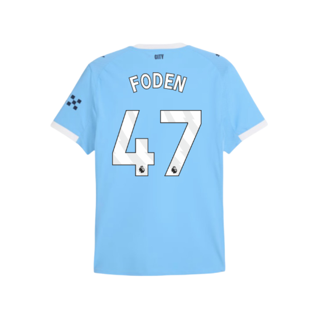 2025-2026 Man City Authentic Home Shirt (Foden 47)