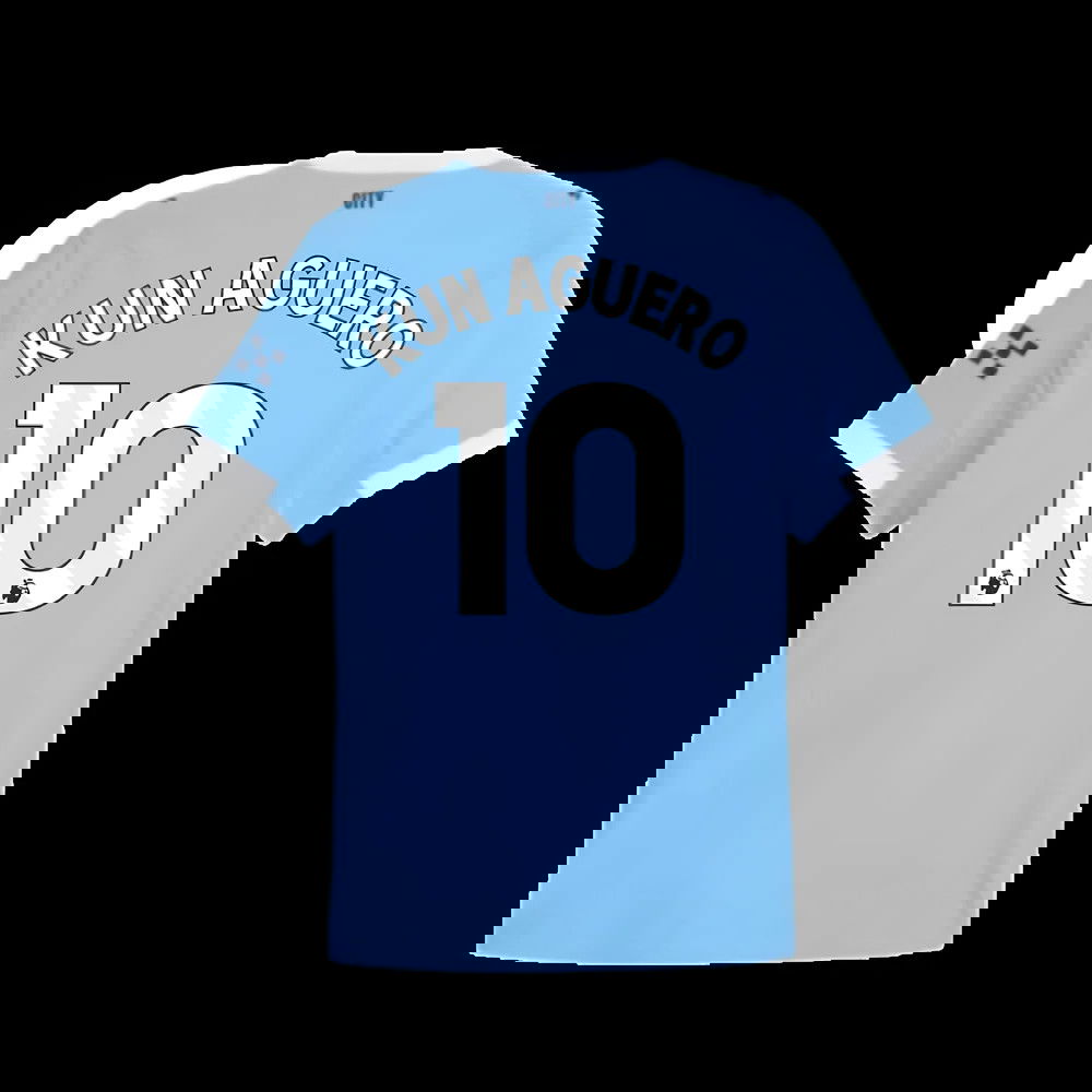 2025-2026 Man City Authentic Home Shirt (Kun Aguero 10)