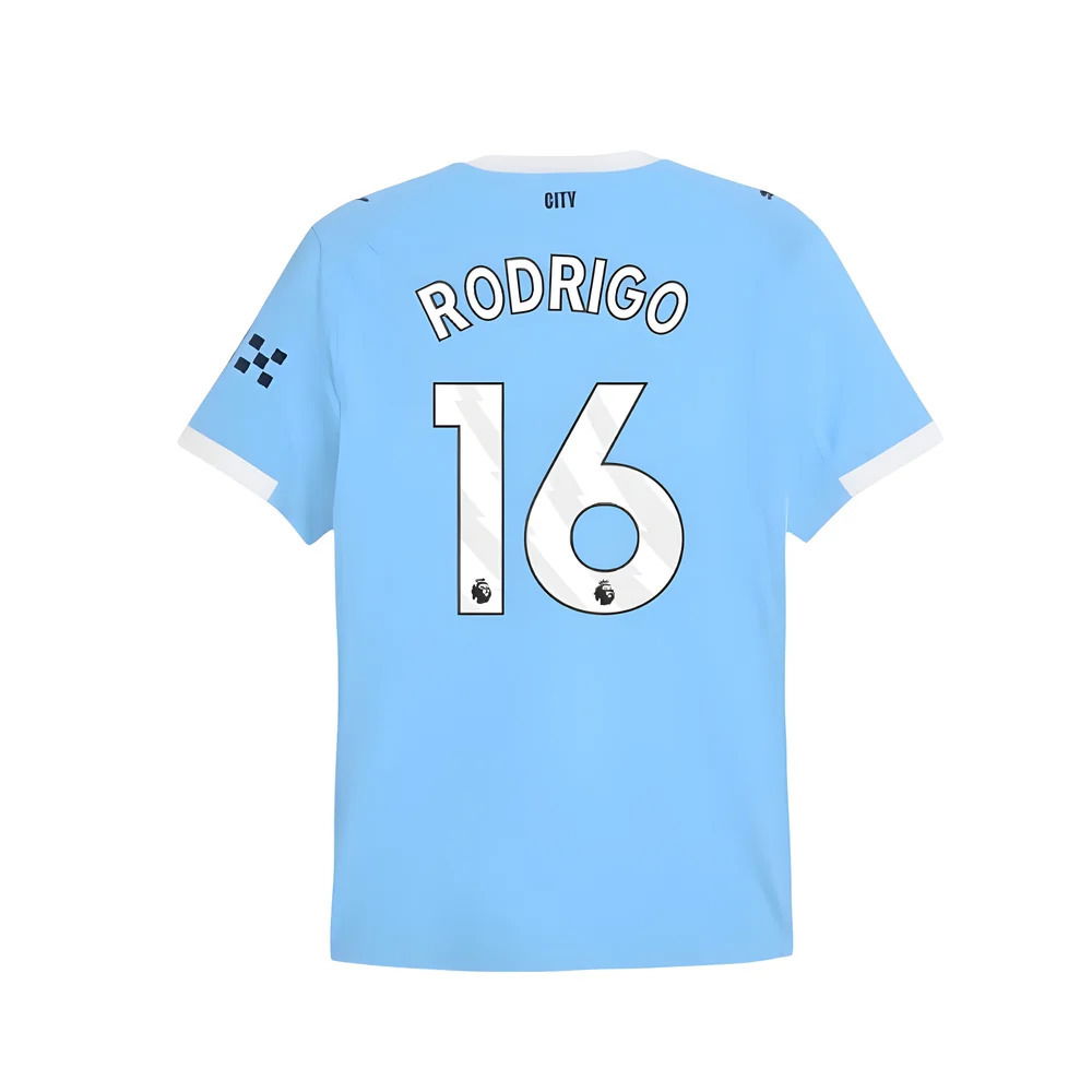 2025-2026 Man City Authentic Home Shirt (Rodrigo 16)