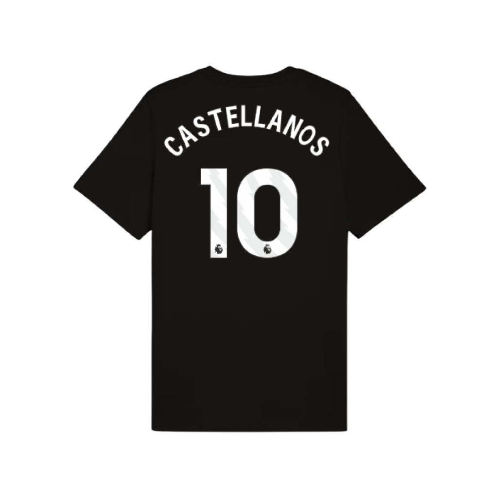 2025-2026 Man City FtblESS Tee (Black) (Castellanos 10)
