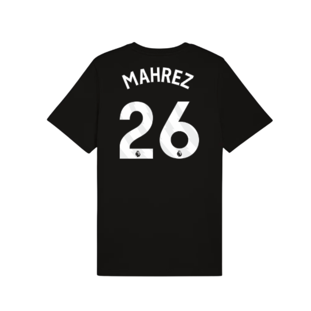 2025-2026 Man City FtblESS Tee (Black) (Mahrez 26)