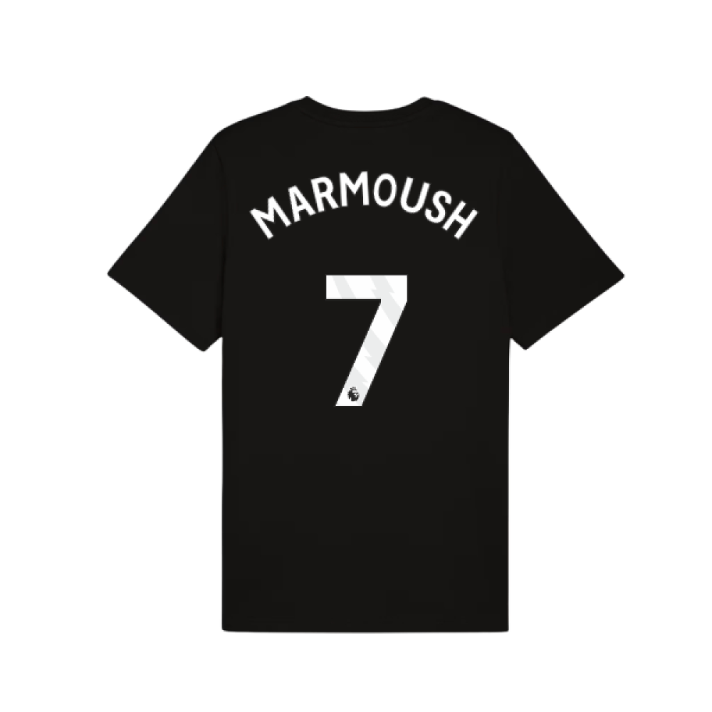2025-2026 Man City FtblESS Tee (Black) (Marmoush 7)