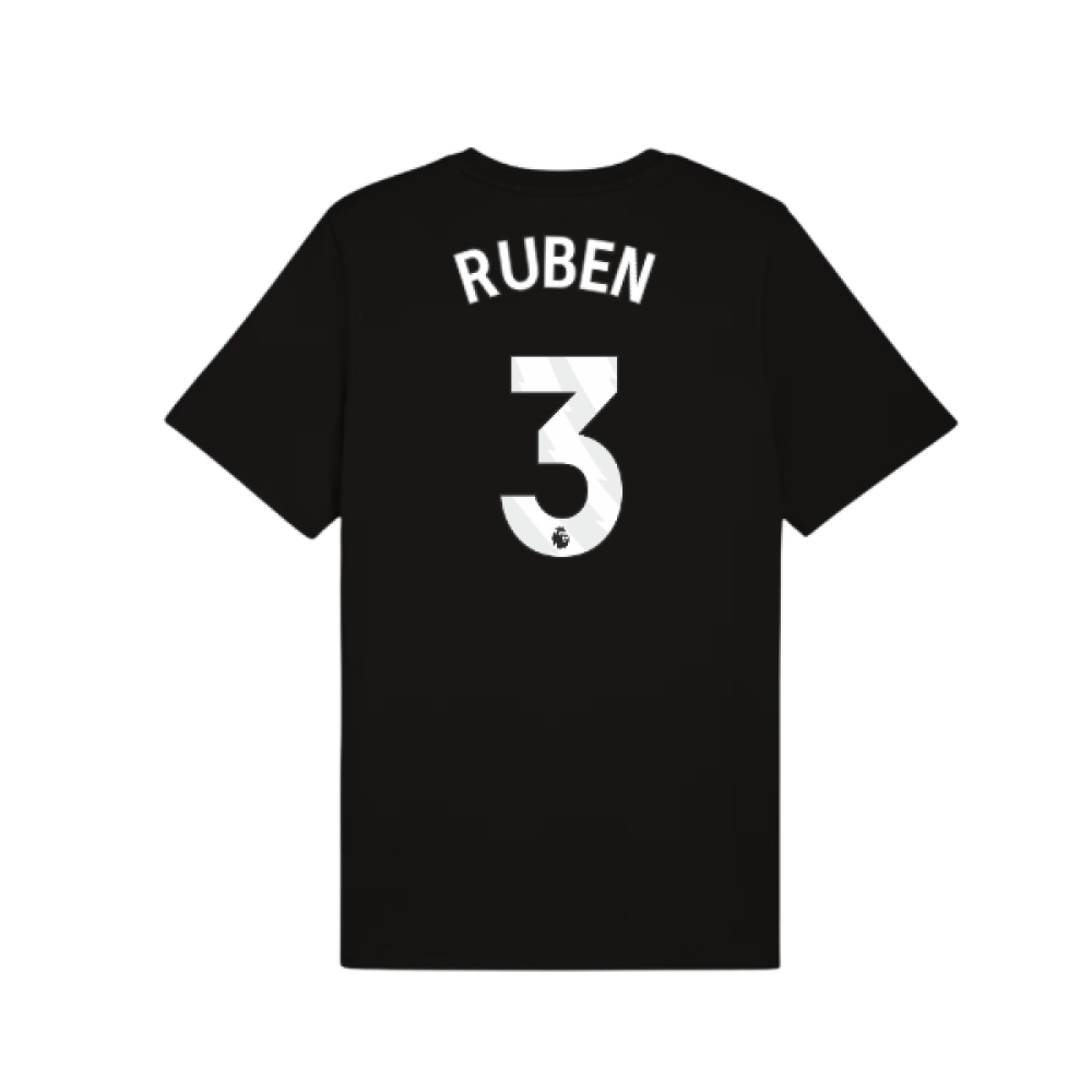 2025-2026 Man City FtblESS Tee (Black) (Ruben 3)