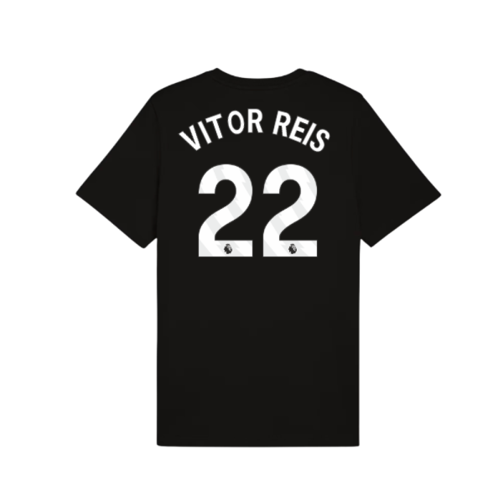 2025-2026 Man City FtblESS Tee (Black) (Vitor Reis 22)