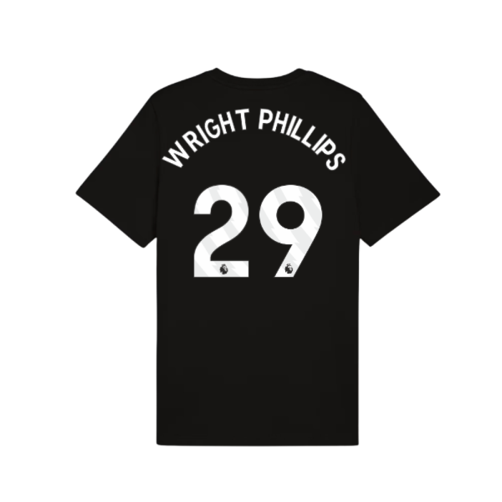 2025-2026 Man City FtblESS Tee (Black) (Wright Phillips 29)