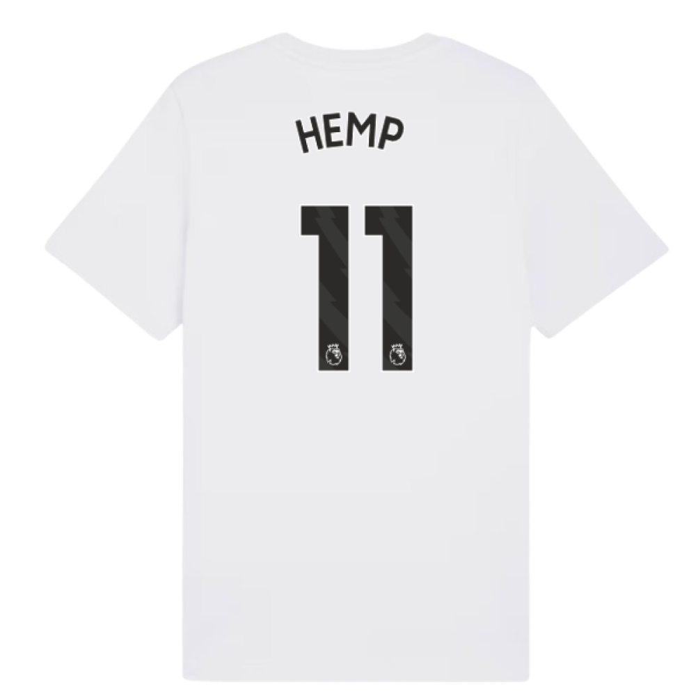 2025-2026 Man City FtblESS Tee (White) - Kids (Hemp 11)