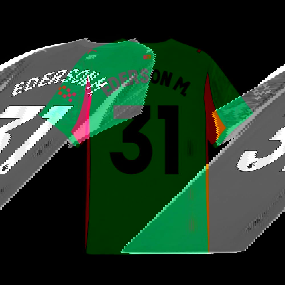 2025-2026 Man City Goalkeeper Away Shirt (Green) (Ederson M. 31)