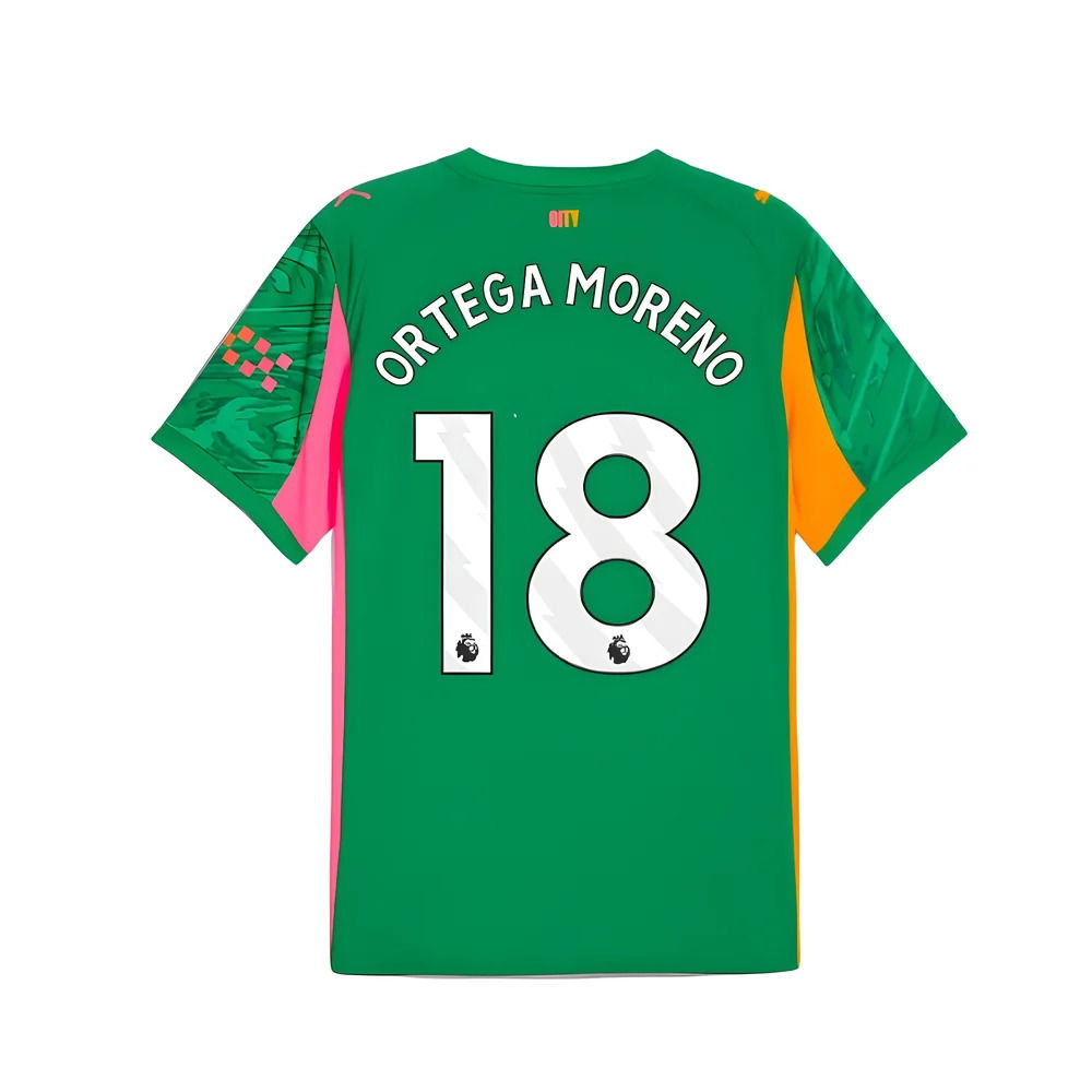 2025-2026 Man City Goalkeeper Away Shirt (Green) (Ortega Moreno 18)